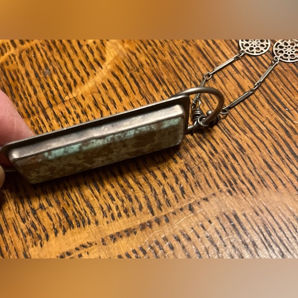 Artisan made Sterling Silver Statement necklace featuring Turquoise & Amazonite